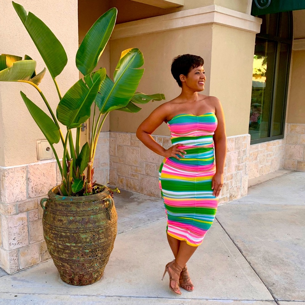 Vibrant tube dress